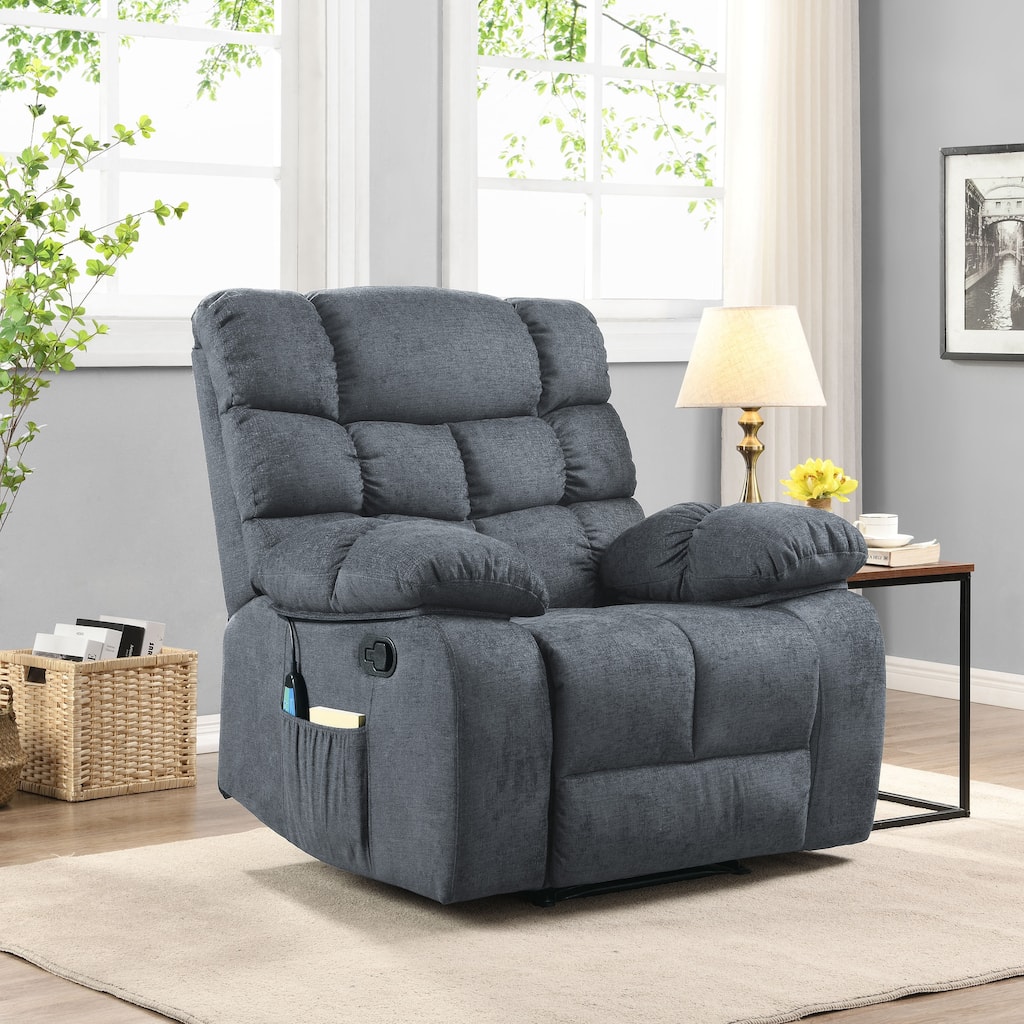Blackshear Indoor Pillow Tufted Massage Recliner by Christopher Knight Home
