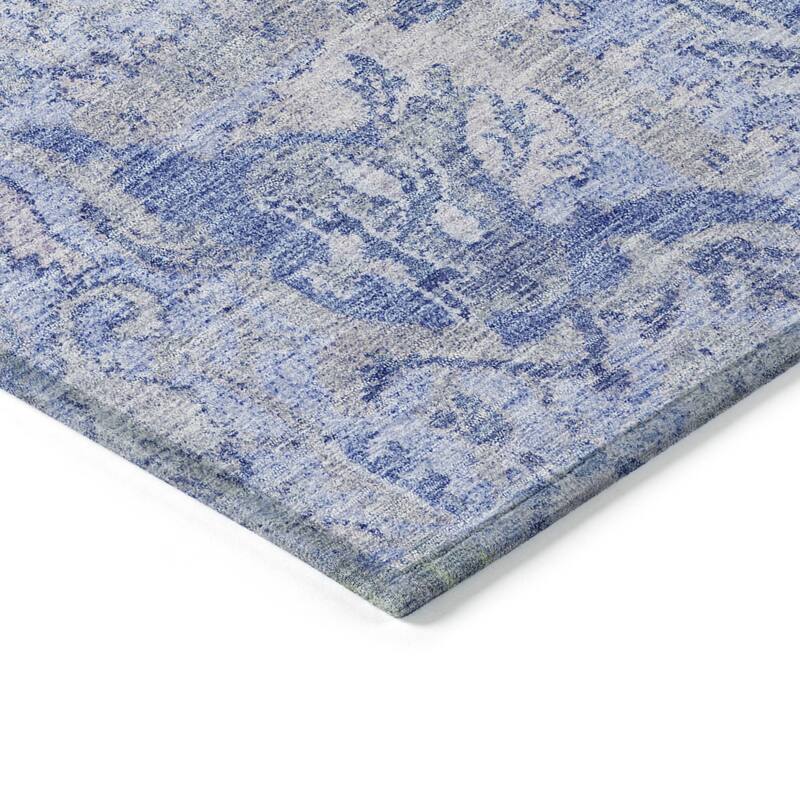 HomeRoots Damask Traditional Rectangle Outdoor Rug