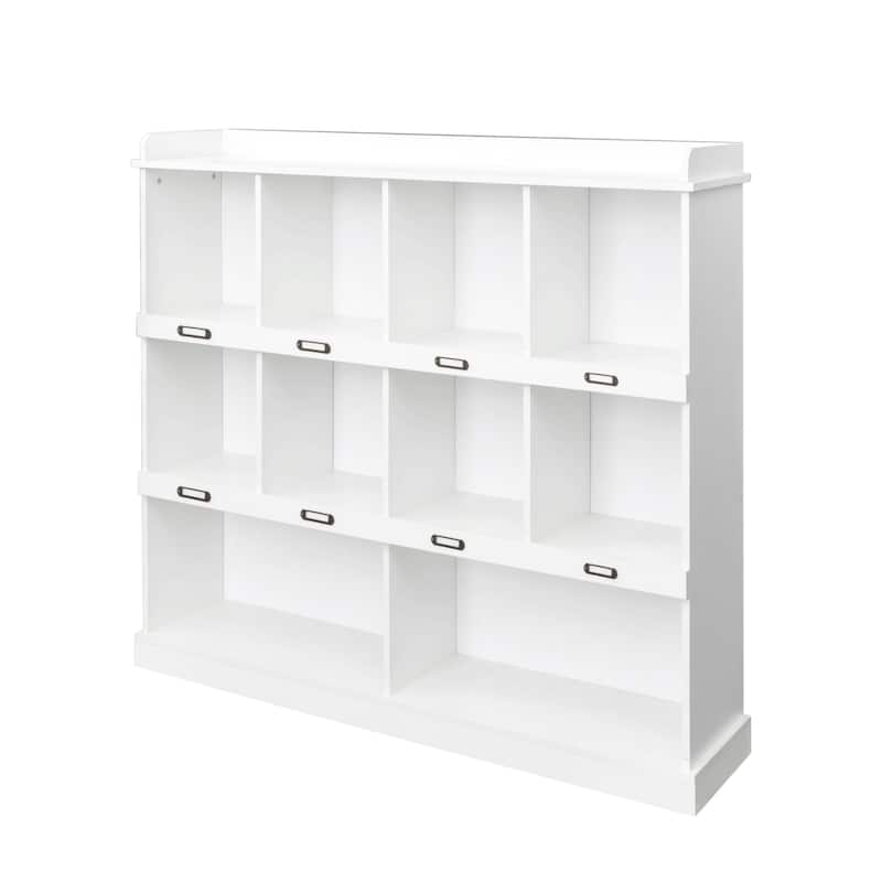 GDF Studio - Oxon Modern 10-Shelf Bookcase with Cubby Storage