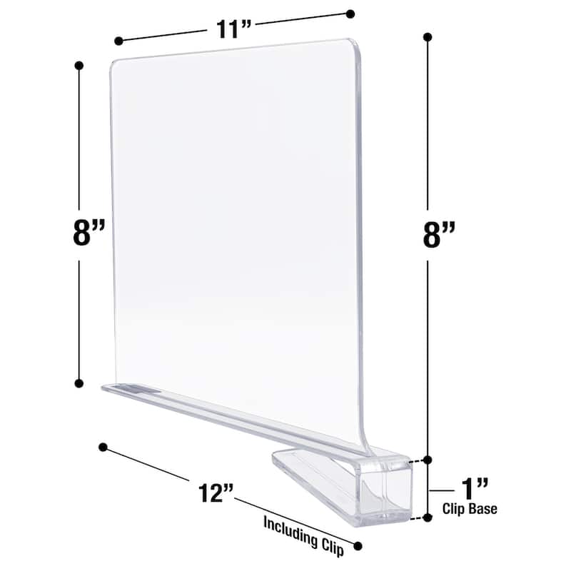 Acrylic Shelf Dividers for Shelves Great Organizer for Closets Bedroom