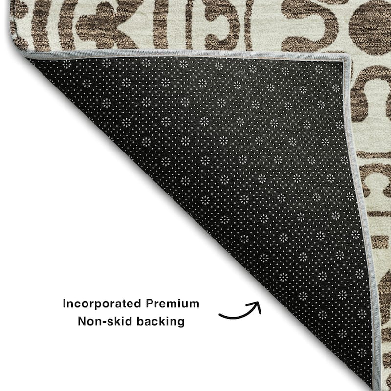 Premium Washable Super Soft Vanishing Medallion Mayfield Rug