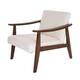 Zenvida Mid Century Modern Accent Armchair Solid Hardwood Upholstered
