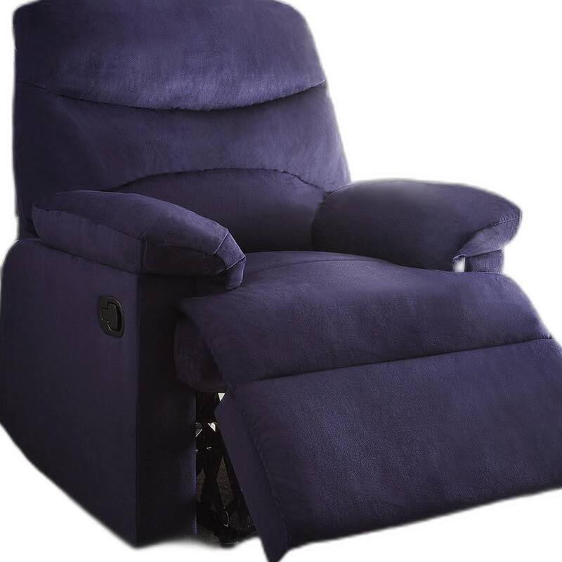 Arcadia Recliner , Blue Woven Fabric