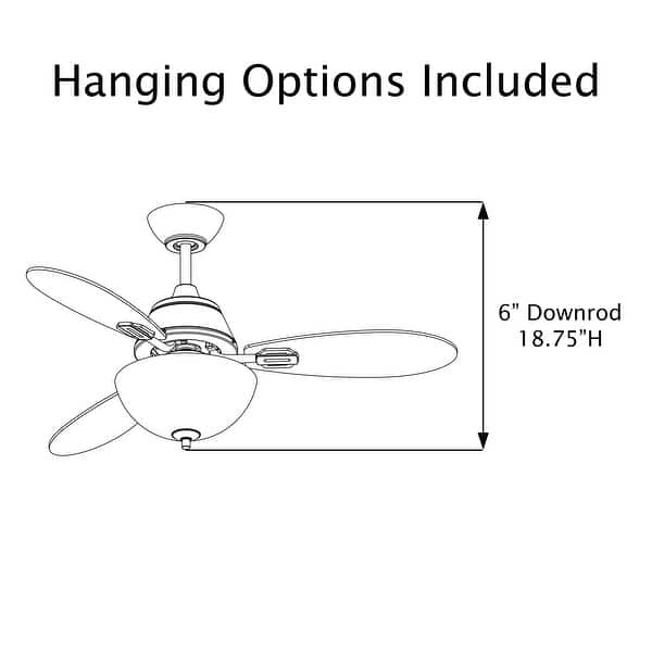 River of Goods Costello 3-blade 42-inch Modern Indoor Ceiling Fan with Mosaic Glass Shade and Remote Control