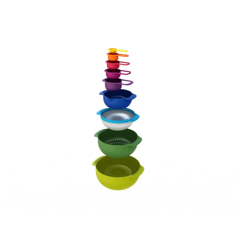 Joseph Joseph Nest 9-piece Food Preparation Set with Mixing Bowls and Measuring Cups