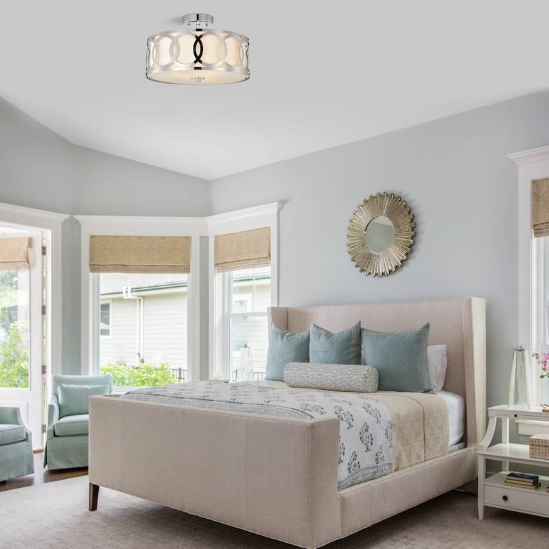 3-light Semi-Flush Mount