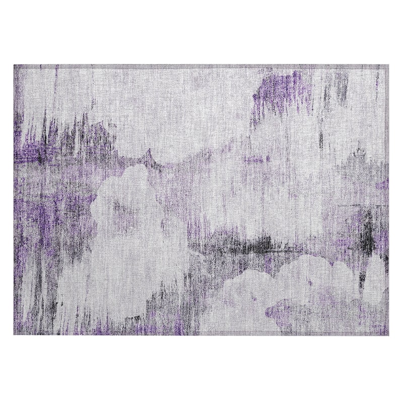 Machine Washable Indoor/ Outdoor Chantille Abstract Cloud Rug