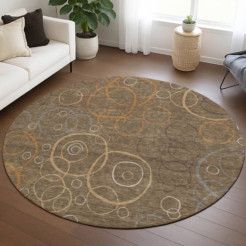 Machine Washable Indoor/ Outdoor Contemporary Nexus Chantille Rug