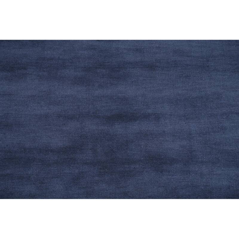 Blue Contemporary Gabbeh Oriental Area Rug Hand-knotted Wool Carpet - 5'5" x 7'10"