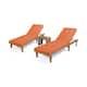 Option Teak Finish + Rust Orange Cushion