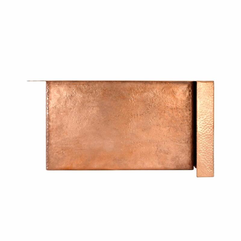 Pinnacle Hand-Hammered Copper 33-inch Farmhouse Kitchen Sink - 33 x 22 x 10.5