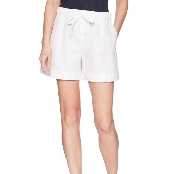 Shop Vince White Womens Size Medium M Pleated Drawstring Casual Shorts Overstock 27633041