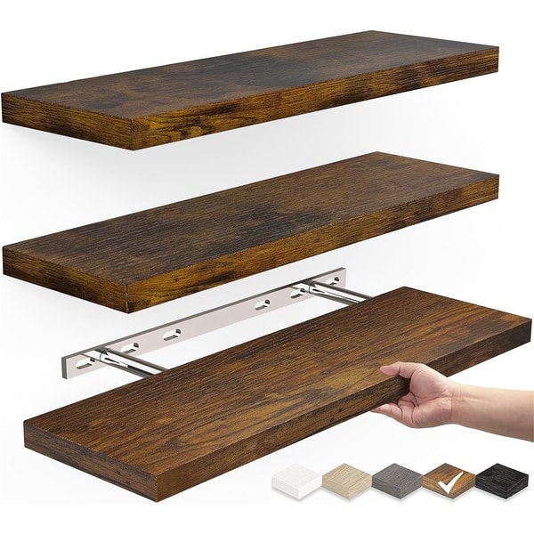 Floating Shelves for Wall - Rustic Brown