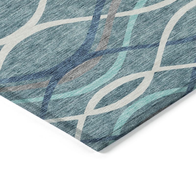 HomeRoots Abstract Transitional Rectangle Outdoor Rug