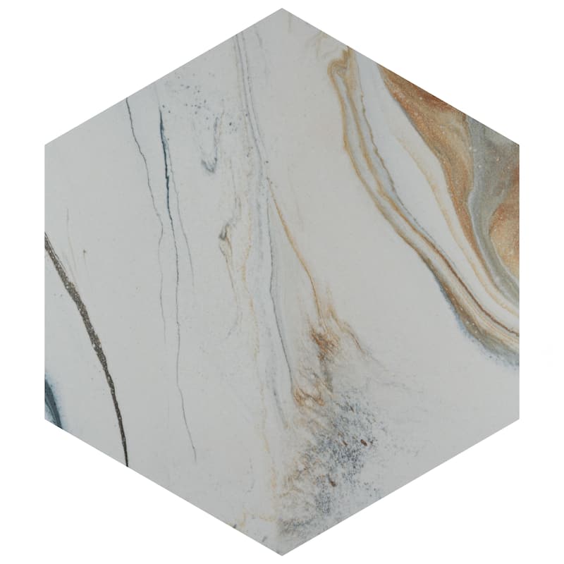Merola Tile Marmaris Hex Sunset 8-5/8" x 9-7/8" Porcelain Floor and Wall Tile