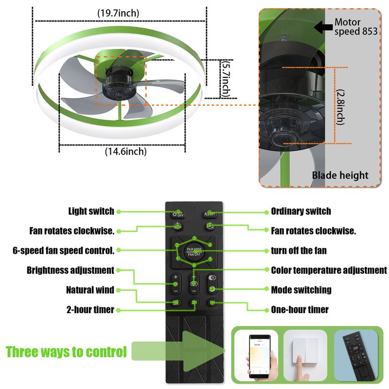 Ceiling Fans with Lights and Remote