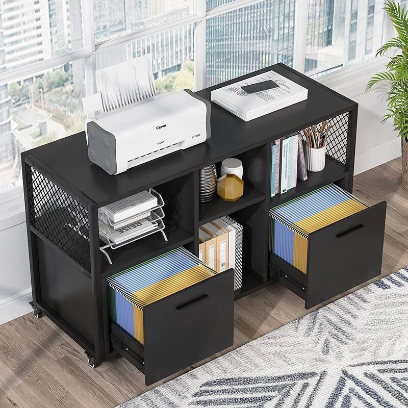 Modern File Cabinet Mobile Lateral Filing Cabinet for Home Office