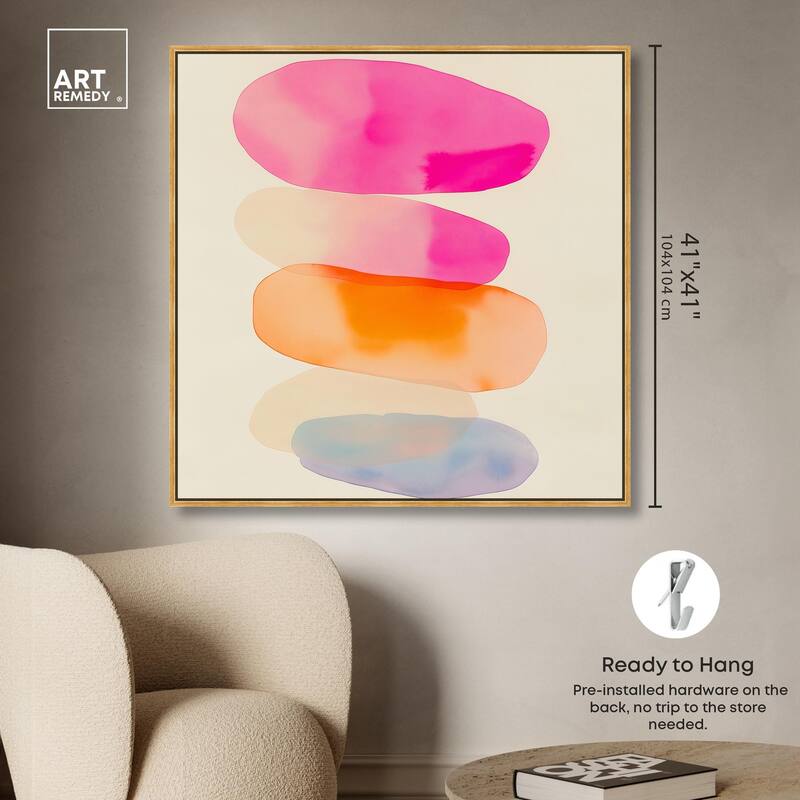 Pebble Palette Canvas by Art Remedy
