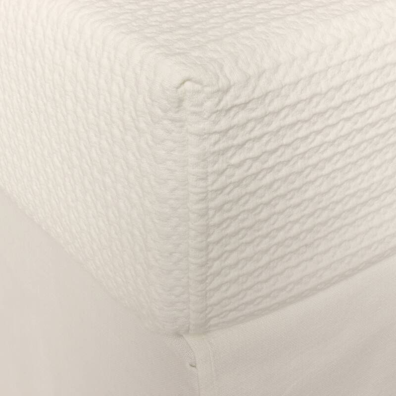 Cottage Home Waffle Box Spring Cover - Queen - Ivory