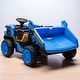 preview thumbnail 11 of 27, 24V 2-Seater Electric Ride-On Dump Car for Kids Ages 3+, 400W Motor, Remote Control, MP3, Bluetooth, Lights & Rear Shovel Blue