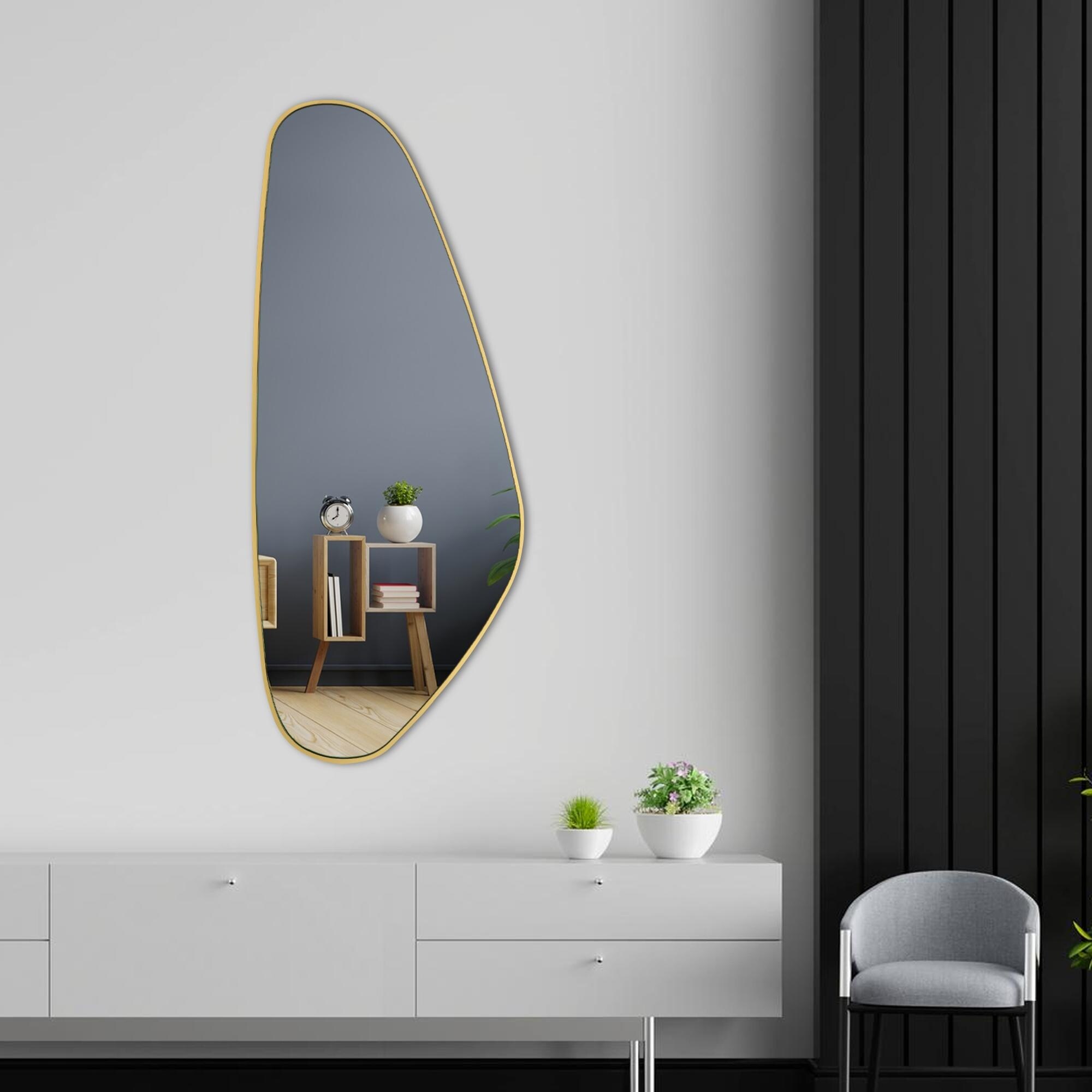 Asymmetrical Irregular Aesthetic Wall Mirror - 50 x 20