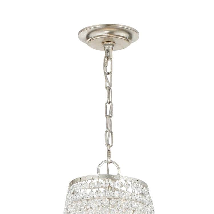 Arcadia 9 Light Antique Silver Chandelier - 24"W x 36.5"H