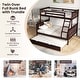 preview thumbnail 10 of 18, Costway Twin Over Full Bunk Bed with Trundle Ladder Safety Guardrails - See Details
