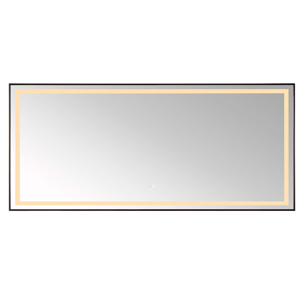 72" Rectangular LED Lighted Accent Bathroom/Vanity Wall Mirror - 72