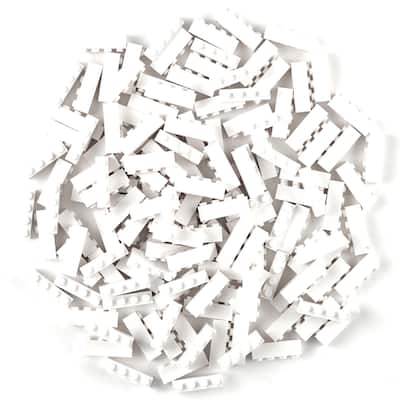 Strictly Briks Classic Bricks Kit, White, 144 Pieces, Compatible with Major Brick Brands