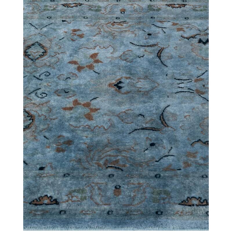 Fine Vibrance One-of-a-Kind Hand-Knotted Runner Rug - Gray, 2' 6" x 10' 4" - 2' 6" x 10' 4"