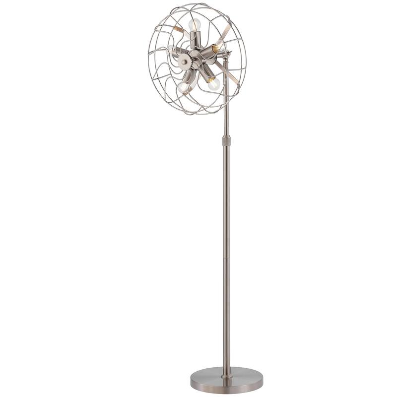 GetLedel 62" Industrial 5-Light Caged Floor Lamp