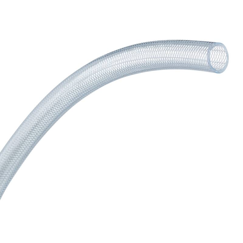 1-inch ID PVC Clear Braided Tubing