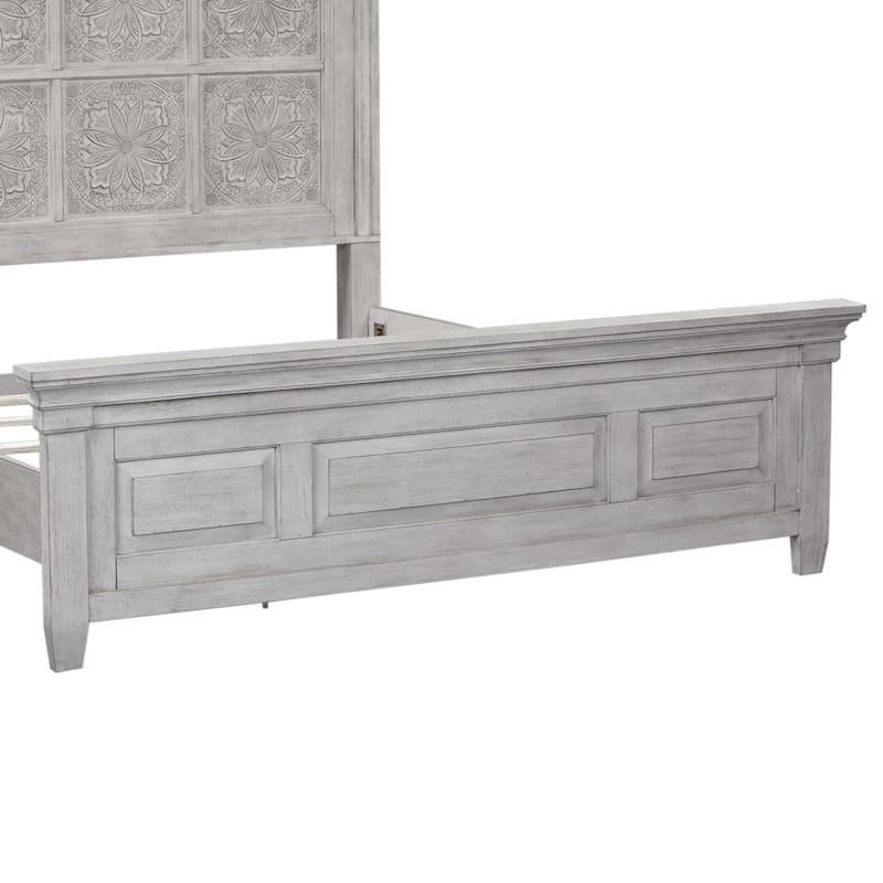 Heartland Antique White Tobacco King California Panel Bed