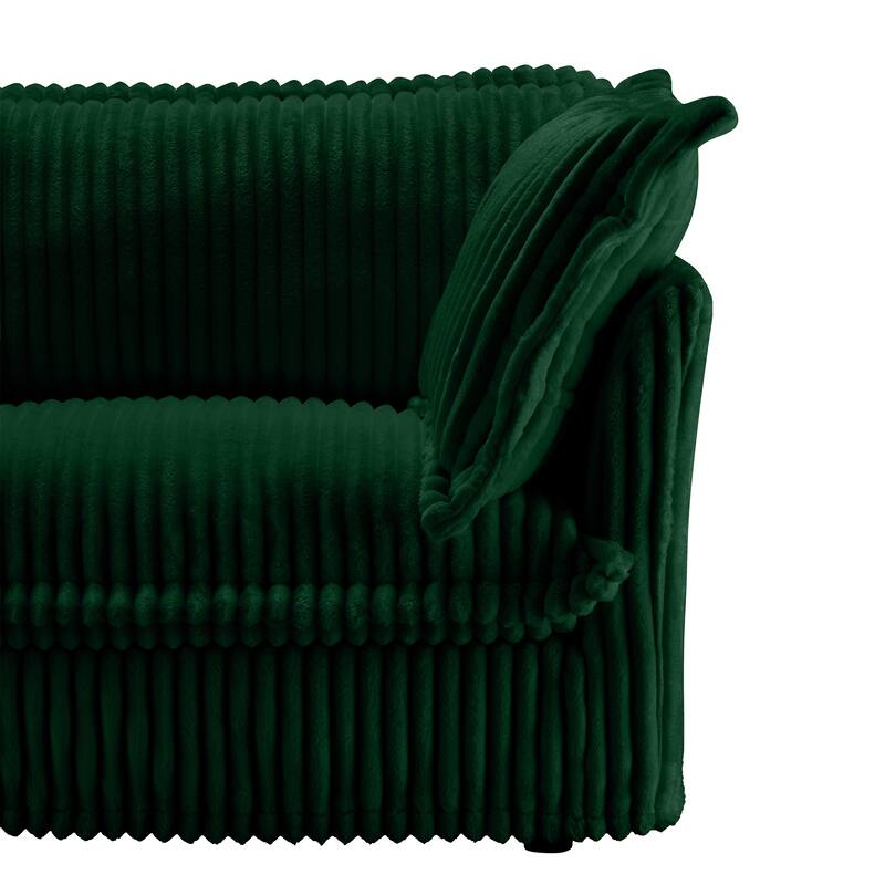 Armless Accent Chair Corduroy Upholstered Single Sofa Chair with Removable, Cover Living Room Reading Chair