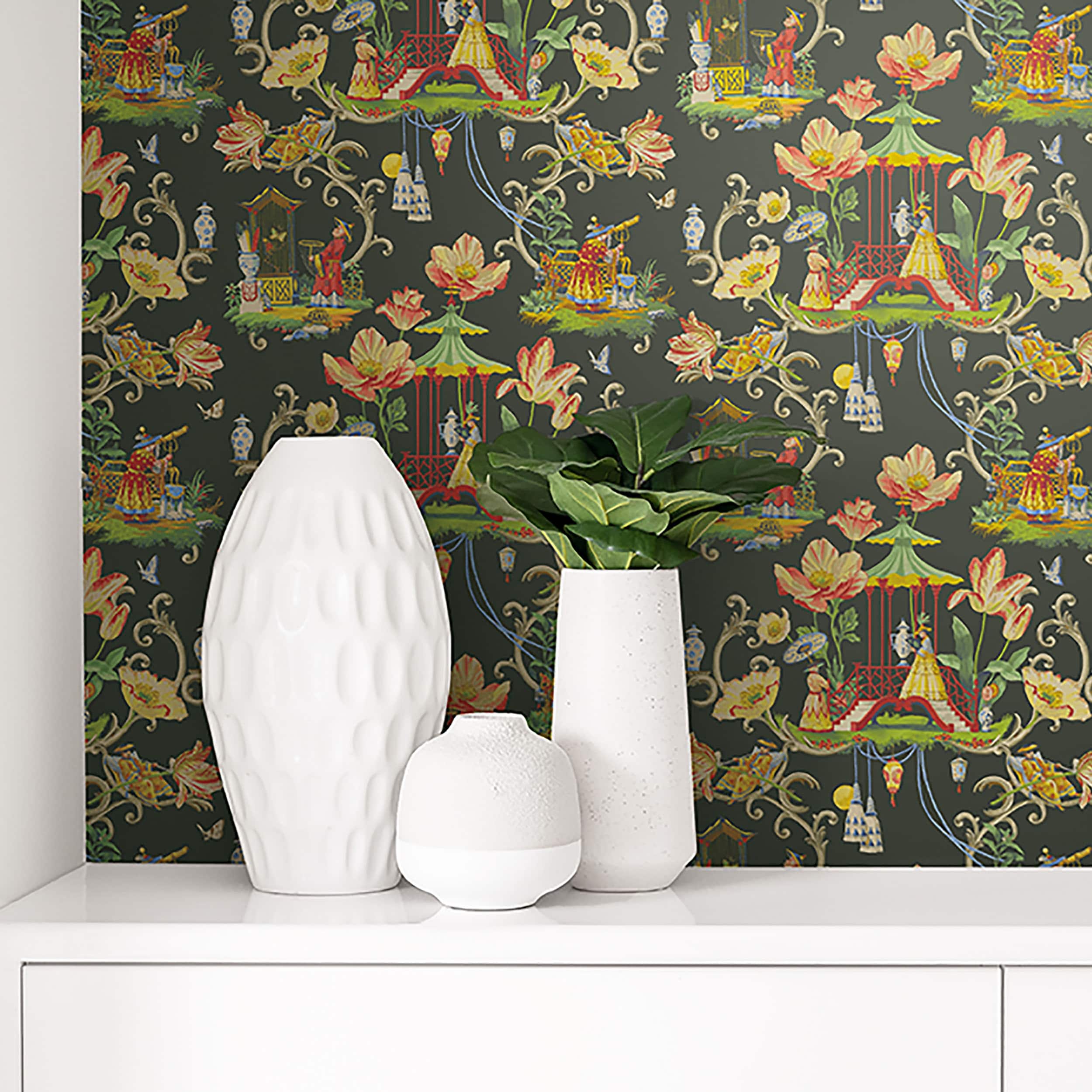 Harrison Howard East Of The Moon Night Peel & Stick Wallpaper 20.5 in. W x 18 ft. L Bed Bath