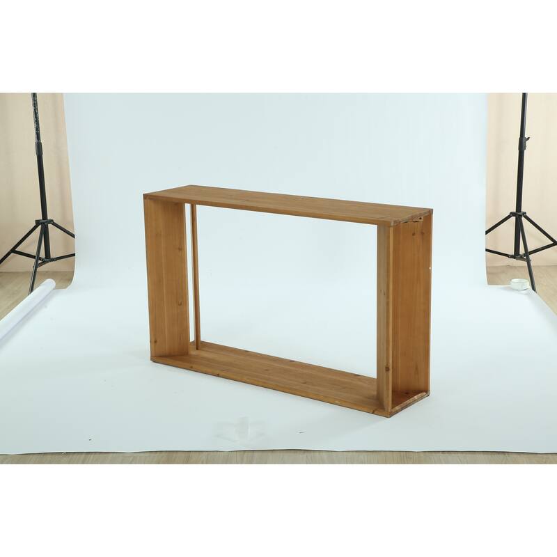 2 Tier Solid Wood Console Table for Living Room