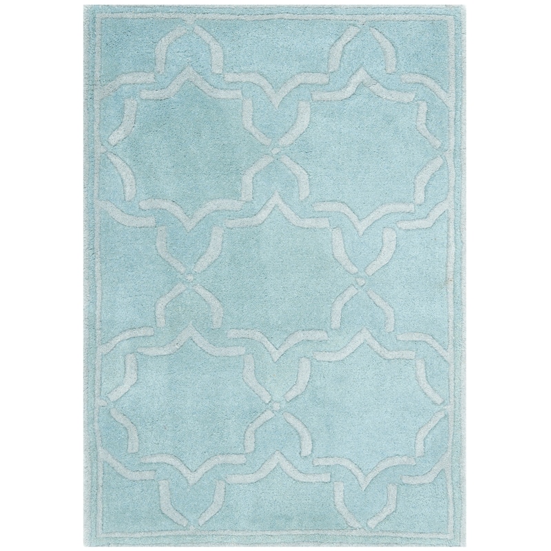 SAFAVIEH Handmade Chatham Hasmik Modern Moroccan Wool Rug - 2' x 3' - Grey