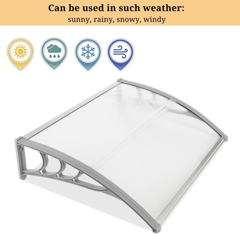 100 x 80CM Manual Door & Window Rain Awning