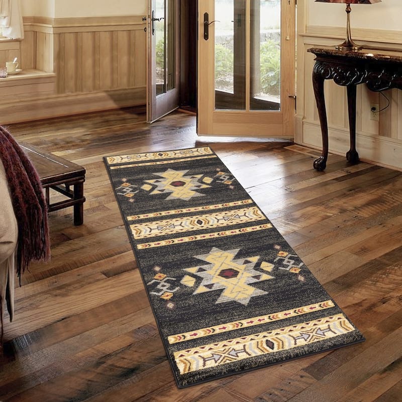 Tribes GC_YLS4004 Black Southwest Area Rug