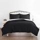 preview thumbnail 33 of 41, Home Collection Hotel Quality 3-Piece Oversized Duvet Cover Set Black - Full - Queen