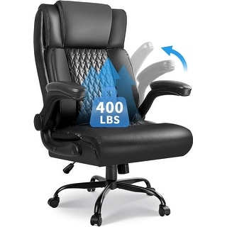 BOSSIN Executive Office Chair,Big and Tall Office Chair with Foot Rest Ergonomic,High Back,and Lumbar Support