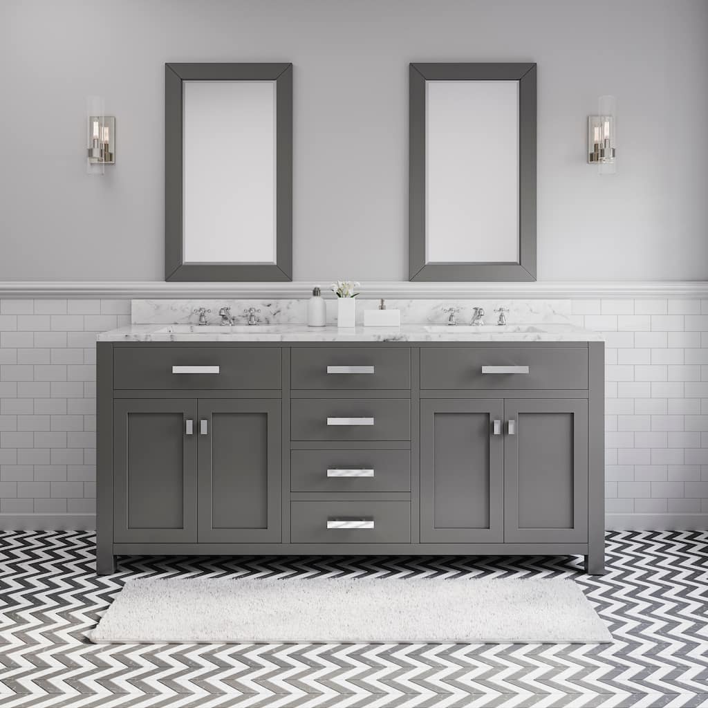 Madison 72-inch Cashmere Grey Double Sink Bathroom Vanity