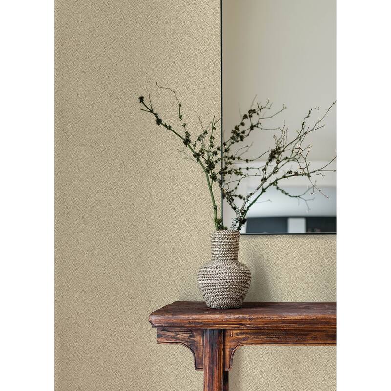 Woven Basket Khaki Wallpaper