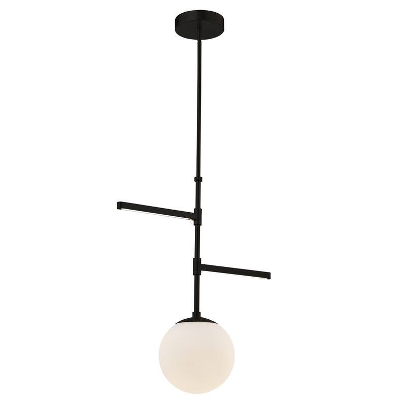EVOLV Fusion Intersect 3-Light Pendant with Opal Glass - Matte Black
