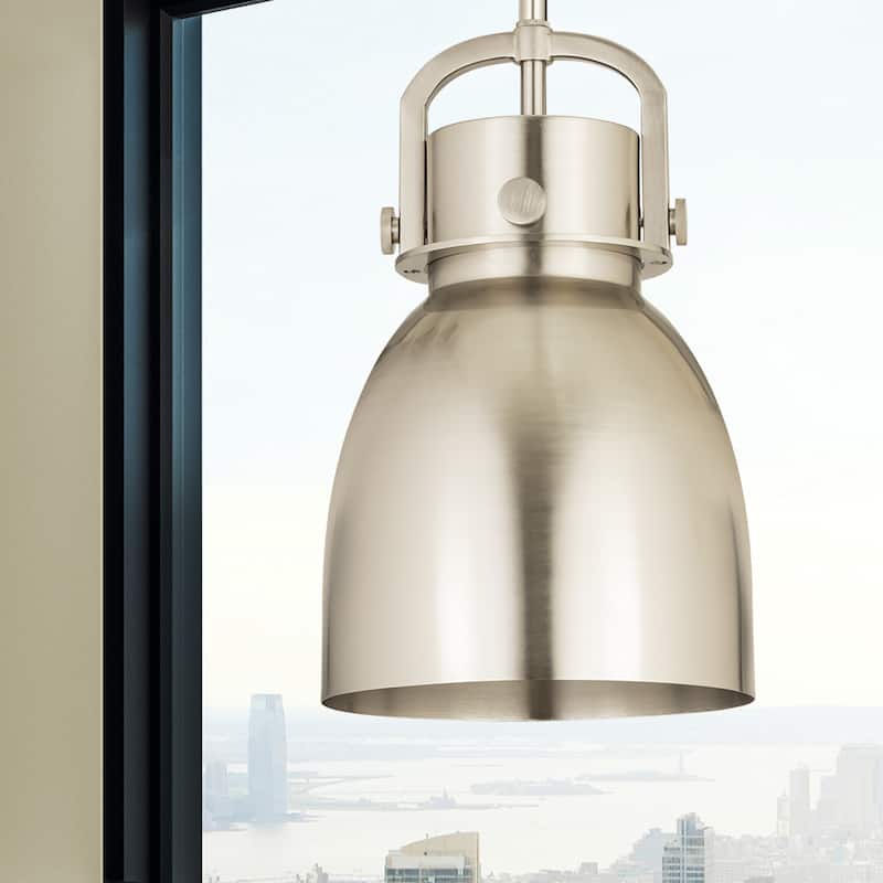 Innovations Lighting Newton Metal Bell - 1 Light 8" Stem Hung Pendant