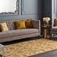 preview thumbnail 8 of 11, Hand-Tufted Isamu Bordered Wool Area Rug Beige - 6' Round