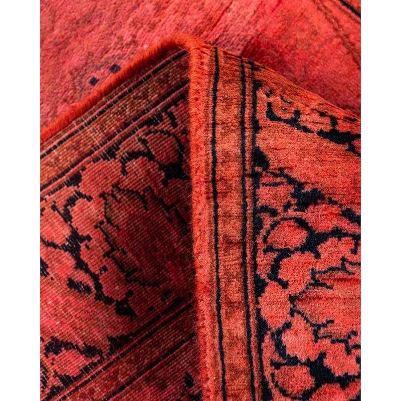 Fine Vibrance, One-of-a-Kind Hand-Knotted Runner Rug - Orange, 2' 7" x 15' 10" - 2' 7" x 15' 10"