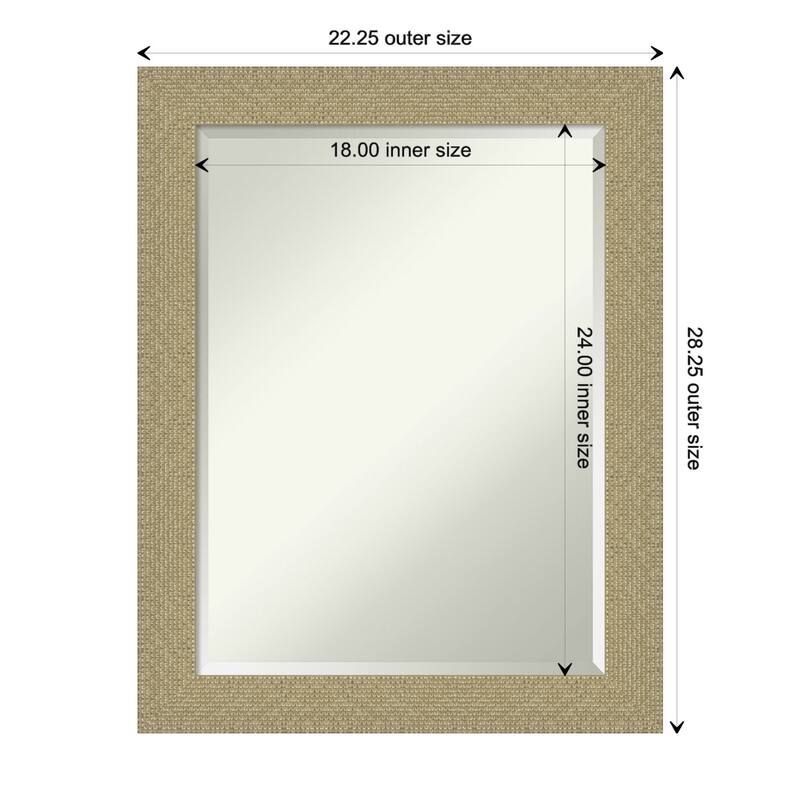 Beveled Wall Mirror - Mosaic Gold Frame - Mosaic Gold - 22.25 x 28.25-inch