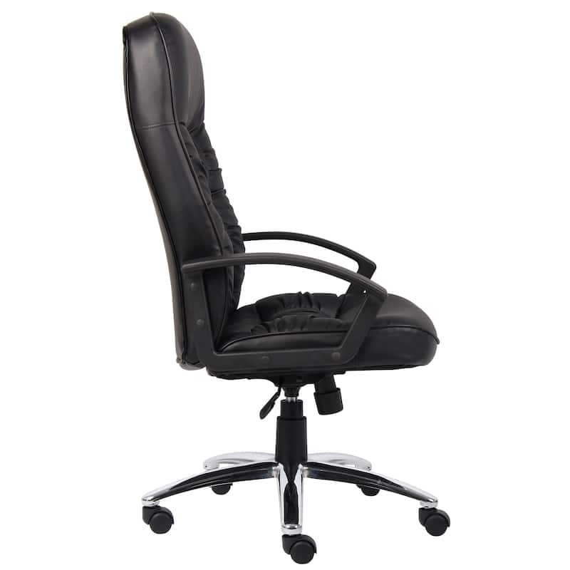 Boss High Back LeatherPlus Bonded Leather Task Chair