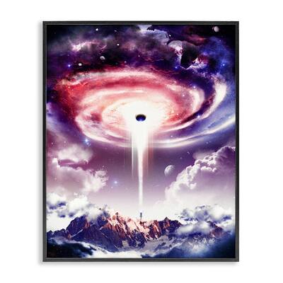Stupell Surreal Space Nebula Rays Framed Giclee Art Design By Barrett Biggers